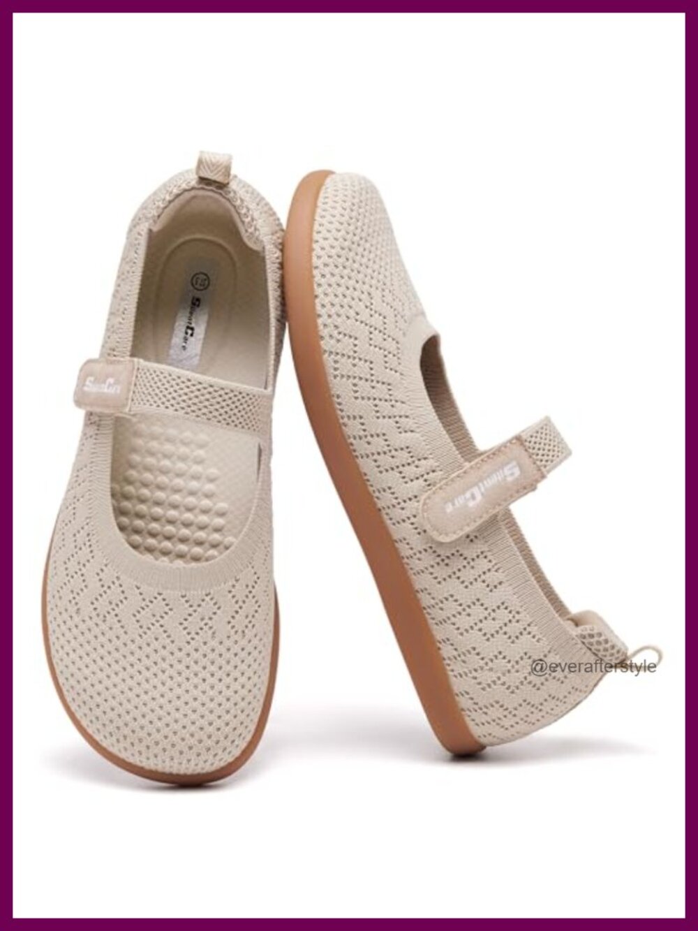 Barefoot Mary Jane Flats Wide Toe Box Adjustable Strap Zero Drop Sole Ballet